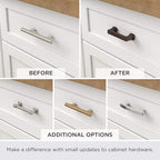Franklin Brass (10-Pack) – Soft Iron Cabinet Handles, 4 Inch Hole Center, Pulls for Drawers, Kitchen Cabinet Door, Dressers | Pierce
