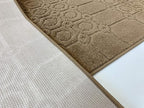 Custom Size Modern Abstract Floor Carpet Runner Rug for Hallways, Slip Resistant Latex Rubber Backed, 31 inch Wide X Customized Length, Art Gold Tan, 31 inch X 6 feet