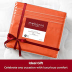 Mellanni Twin Sheets Set - 3 PC Iconic Collection Bedding - Hotel Luxury, Extra Soft, Cooling Bed Sheets - Wrinkle, Fade, Stain Resistant (Twin, Poppy Orange)