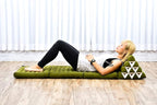 Leewadee - Comfortable Japanese Floor Mattress - Thai Floor Bed with Triangle Cushion - Futon Mattress - Thai Massage Mat, 67 x 21 inches, Green, Kapok Filling
