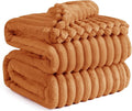 Bedsure GentleSoft Burnt Orange Full Blanket for Couch - Cozy Soft Fall Blankets for Women, Cute Small Fleece Throws for Girls, Birthday Gifts for Women, 84x90 Inches