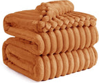 Bedsure GentleSoft Queen Blanket for Bed - Cozy Soft Fall Blankets for Women, Cute Large Fall Throws for Girls, Orange, 90x90 Inches