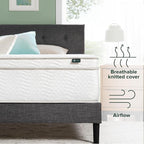 ZINUS 12 Inch Foam and Spring Hybrid Mattress [New Version], Queen, Fiberglass Free, Medium Firmness, Durable Support, Certified Safe Foams & Fabric, Mattress in A Box
