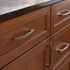 Franklin Brass (5-Pack) – Satin Nickel Cabinet Handles, 5-1/16 Inch Hole Center, Pulls for Drawers, Kitchen Cabinet Door, Dressers | Pierce