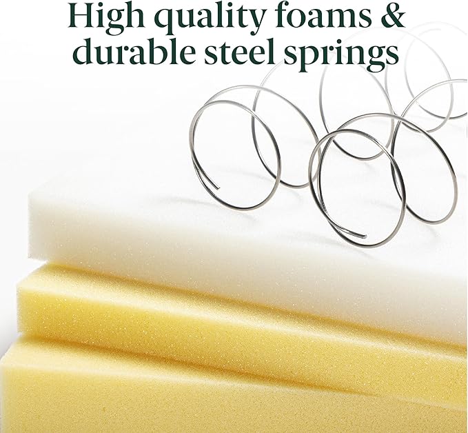 ZINUS 12 Inch Foam and Spring Hybrid Mattress [New Version], King, Fiberglass Free, Medium Firmness, Durable Support, Certified Safe Foams & Fabric, Mattress in A Box