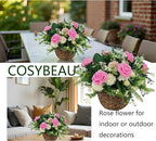 Artificial Flowers 25pcs Fake Roses, Rose Pink Foam Faux Flower for DIY Wedding Bouquets Bridal Shower Centerpieces Floral Arrangements Home Decorations Party Backdrops Table