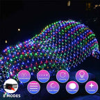 HeKation Christmas Net Lights Outdoor, 200 LED Bush Lights With 8 Modes, 6.6ft x 9.8ft, Timer, Connectable, Waterproof, for Halloween & Christmas Decorations Color