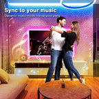 hyrion 200ft Led Strip Lights(3 roll of 65.6ft) Music Sync Color Changing RGB led Strip Light with Remote,Bluetooth Smart APP Control, Tape Lighting for Bedroom Home Party Décor