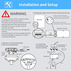 Universal Thermostatic Ceiling Fan Remote Control Kit with Holder for Hampton Bay Home Decorators Collection Hunter,Multiple Speed Control Timer Light Dimming,Replacement for HD3 2AAZPHD3 TR222A TX031