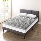 Mellow 3 Inch 5-Zone Memory Foam Mattress Topper with Plant-based Infusion and Moisture Control, CertiPUR-US Certified, King,Grey
