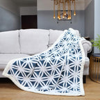 LOMAO Sherpa Fleece Blanket Fuzzy Soft Throw Blanket Dual Sided Blanket for Couch Sofa Bed (Navy, 90''x90'')