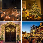 LIDORE Super Bright Clear Mini Christmas Tree String Lights, Gift for Decoration, 21.45FT 100 Count Bulbs with Green Cord, UL Listed Indoor Outdoor Lighting for Holiday (Green Cable, 1-Pack)