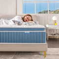 Rimensy Queen Mattress, 14 Inch Hybrid Mattress in a Box, Gel Memory Foam Mattress, Individually Wrapped Pocket Coils, Quality Comfort and Adaptive Support - Breathable, 60"*80"*14"