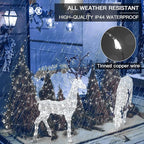 suddus Solar Fairy Lights Outdoor Waterproof, 2 Pack 33ft 100 LED Solar Twinkle Lights, 8 Modes White Solar Christmas Lights for Backyard Trees Patio Deck Garden Birthday Party Wedding Decorations