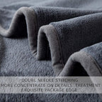Soft Travel Size Blanket All Season Warm Fuzzy Microplush Lightweight Thermal Fleece Blankets for Couch Bed Sofa,Throw,50x61 Inches,Dark Gray