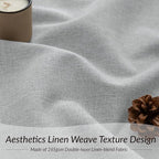 KangBang Light Grey Pinch Pleated Blackout Curtains 84 Inch Length 2 Panels Set, Faux Linen Thermal Insulated Pleated Drapes with Hooks for Bedroom Living Room, Elegant Modern Decor, 42" W x 84" L