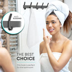Matte Black Coat Rack Wall Mount – 30 Inch Stainless Steel Hook Rail with 10 Double Coat Hooks – Wall Mounted Entryway Organizer for Coats, Hats, Bags, Towels, Robes, Closet or Bathroom - 2 Pack