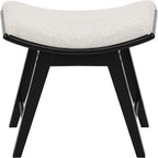URFORESTIC Vanity Stool, Modern Makeup Dressing Stool with Concave Seat Surface,Capacity 300lb, Easy Assembly (Black)
