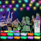OMIKA Color Changing String Lights Plug in, 25 Colors 33FT 100LED RGB+Warm White Globe String Lights, Outdoor Christmas Globe Decorative Lights with Remote for Indoor Bedroom Party Garden Xmas Decor