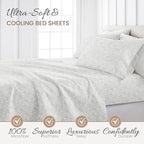 Linen Market Double-Brushed Patterned Microfiber Full Sheet Set 4 Piece – Oeko-TEX Certified Ultra Soft & Wrinkle-Free - 16" Deep Pocket Sheets - Easy Care Full Size - Coarse Paisley Light Gray