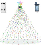 Christmas Tree Lights String, 410LED Christmas Lights for Tree with 8 Light Modes & Memory Function, 6.6FT x 16 String Lights with Timing & Remote Control for Christmas Decoration - Multicolor