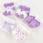 Unisex Baby Terry Socks 5-Pack for Baby boy and girl 0-12 Months Warm Cotton Socks