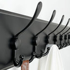 SKOLOO Rustic Large Wall Mounted Coat Rack-38.6" Long Coat Rack for Wall, Pine Solid Wood Coat Rack Hook, Farmhouse Coat Hanger Wall Mount for Hanging Jacket Coat Hat, Pack of 2
