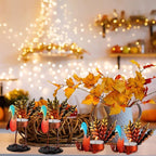Sieral 12 Pieces Thanksgiving Candle Holder Metal Turkey Tea Light Candle Holders Thanksgiving Table Centerpieces Decoration Turkey Candlesticks for Fall Holiday Fireplace Home Centerpiece