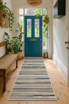 RUG BRANCH Havana 2' x 8' (2'3" X 8') Scandinavian Indoor Runner Rug, Contemporary, Blue Brown - Entryway, Hallway, Bathroom, and Kitchen