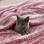 Exclusivo Mezcla Plush Fuzzy Fleece Throw Blanket Extra Large, Super Soft, Fluffy and Warm Blankets for Couch, Bed, Suitable for All Seasons (50x70 Inches, Mixed Deep Red)