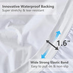 Twin XL Mattress Pad Waterproof, Soft Cooling Mattress Topper for College Dorm, Extra Long Twin Mattress Cover Protector Washable, Deep Pocket 8-21" (39x80 inch, White)