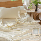 MooMee Bedding Duvet Cover Set 100% Washed Cotton Linen Like Textured Breathable Durable Soft Comfy (Solid Cream White, Palatial King/Oversized King 120"x98")