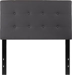 Flash Furniture Lennox Tufted Upholstered Twin Size Headboard in Gray Vinyl
