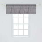 Ambesonne Aztec Window Valance Pack of 2, Pattern of Symmetric Tribal Inspired Streaks and Motifs in Greyscale Tones, Rod Pocket Curtain Valances for Kitchen Bedroom, 42" X 18", Pale Grey and Dimgray