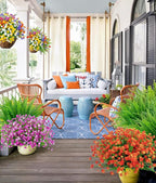 Ouddy Decor 24 Bundles Artificial Flowers for Outdoors UV Resistant Fake Plastic Plants Faux Boston Fern Greenery Stems for Spring Summer Indoor Garden Patio Window Box Kitchen Home Decor, Mixedcolor