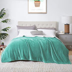 Walensee Sherpa Fleece Blanket (King Size 108”x90” Turquoise) Plush Throw Fuzzy Super Soft Reversible Microfiber Flannel Blankets for Couch, Bed, Sofa Ultra Luxurious Warm and Cozy for All Seasons