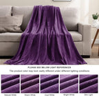 BEDELITE Fleece Blanket King Size Blankets for Bed, Luxury Plush Cozy Fuzzy Blanket 108x90 inches, Super Soft Warm Lightweight Throw Blanket All Seasons Suitable, Purple