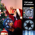 Quntis 82ft 1000 LED Cluster Christmas String Lights - 8 Modes Christmas Tree Lights - Outdoor Waterproof Dark Green Wire Christmas Lights Plug in for Holiday Wedding Party Home Decor, White