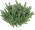 Hananona 100 Pcs Artificial Pine Branches Green Plants Pine Needles DIY Accessories for Garland Wreath Christmas and Home Garden Decor (100, Green)