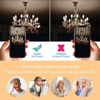 Cotanic Dimmable E12 LED Candelabra Bulb 4000K Daylight, Ceiling Fan Light Bulbs Small Base,60W Equivalent,Type B Bulb for Chandelier,Vintage B11 LED Candle Shape with Clear Glass,600LM,8 Pack