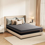EGOHOME 12 Inch Queen Memory Foam Mattress for Back Pain, Cooling Copper Gel Bed in a Box, Foam Made in USA, CertiPUR-US Certified, Therapeutic Medium Firm, Double 60x80x12 Black