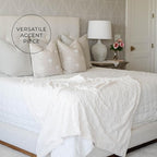 GRACED SOFT LUXURIES Throw Blanket Softest Warm Elegant Cozy Faux Fur Aesthetic for Travel, Home, Bed, Sofa, Couch, Living Room (Solid Ivory, Large 50" x 60")