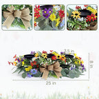 Artificial Wild Flower Candle Holder (Blue)