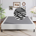 King Box Spring, 9 Inch Metal King Size Box Spring Only, Heavy Duty Metal Frame Mattress Foundation Support for 3000lbs, Easy Assembly, Noise Free, Non Slip