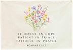 Christian Bible Verse Scripture Rectangular Banner Flag Sign Wall Art Gift for Kids Boys Girls-Nursery Baby Room Bedroom Reading Room Wall Decor-Baby Shower Baptism Christmas Gift-Be Joyful in Hope