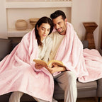 Exclusivo Mezcla Plush Fuzzy Fleece Bed Blanket King Size, Super Soft, Fluffy and Warm Blankets, Suitable for All Seasons (Light Pink, 90x104 Inches)