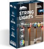 Joiedomi Multicolor Christmas String Lights,200(2x100) 42.6FT Christmas Fairy Tree Lights Plug in for Indoor Outdoor Xmas Decorations Patio Holiday Theme Party Yard House,Green Wire