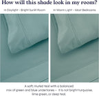 California Design Den Twin Sheets Set - Soft 400 Thread Count Sateen, Natural 100% Cotton Sheets with Deep Pockets, Cooling and Durable Bedding Set - Teal