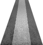 Custom Size Modern Runner Rug Carpet for Hallway Entryway Foyer Kitchen, Slip Resistant Latex Rubber Backed 31 inch Wide X Customized Length, Scroll Grey, 31 inch X 12 feet
