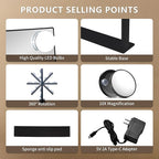 Vanity Mirror with Lights,Makeup Mirror with Lights,3 Color Lighting Modes Detachable 10X Magnification Mirror Touch Control,360°Rotation,White